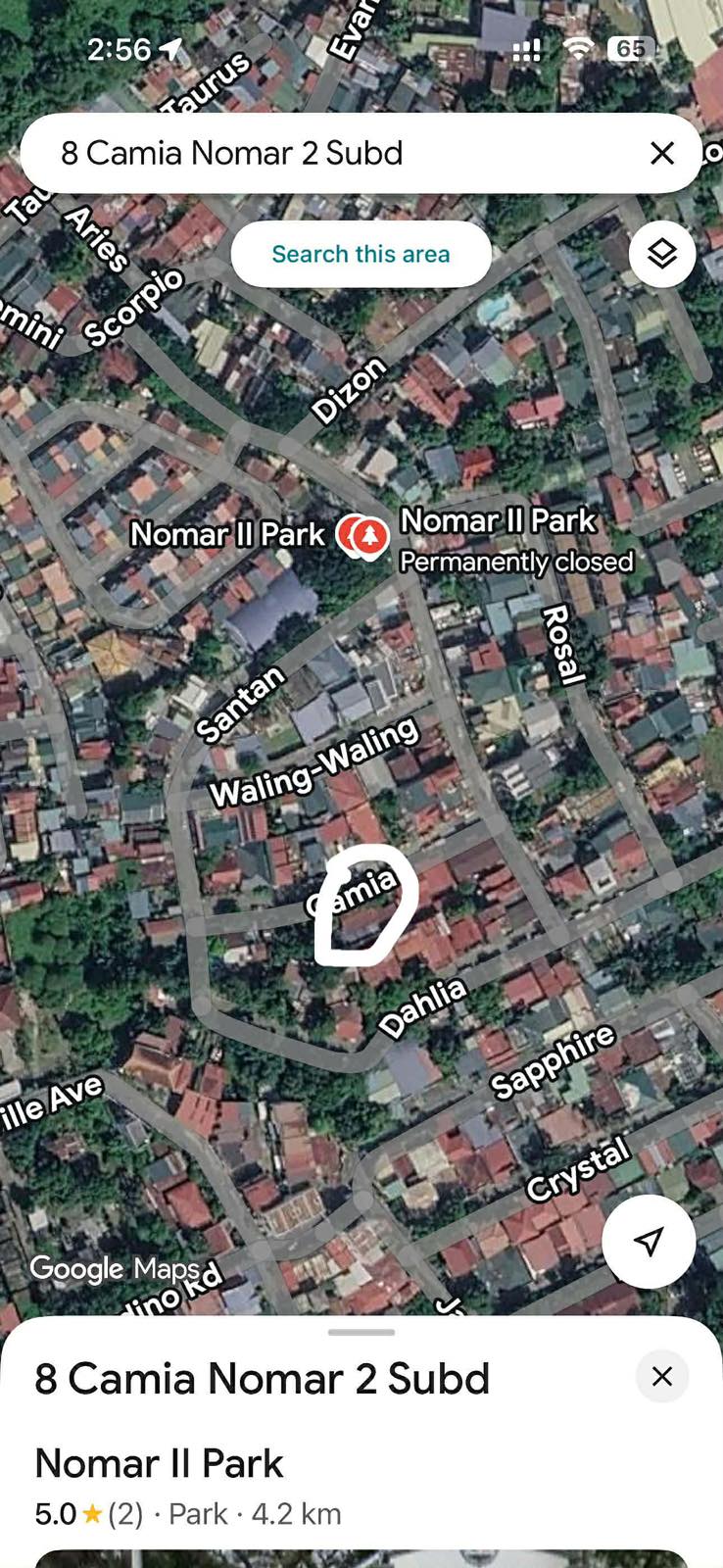 Old House and Lot for Sale on Camia St., Novaliches, Quezon City