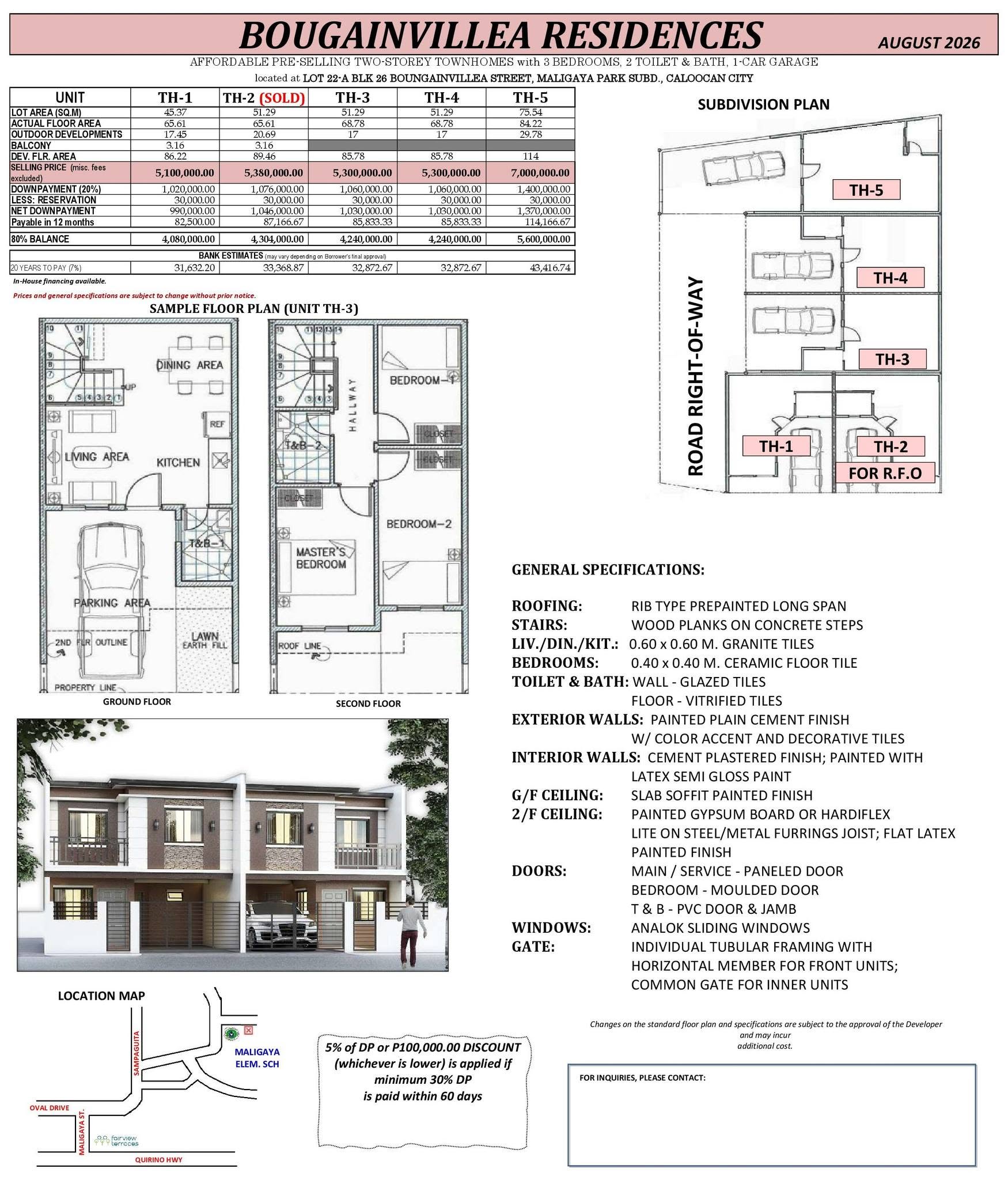TCI August 2026 Listing - BOUGANVILLEA