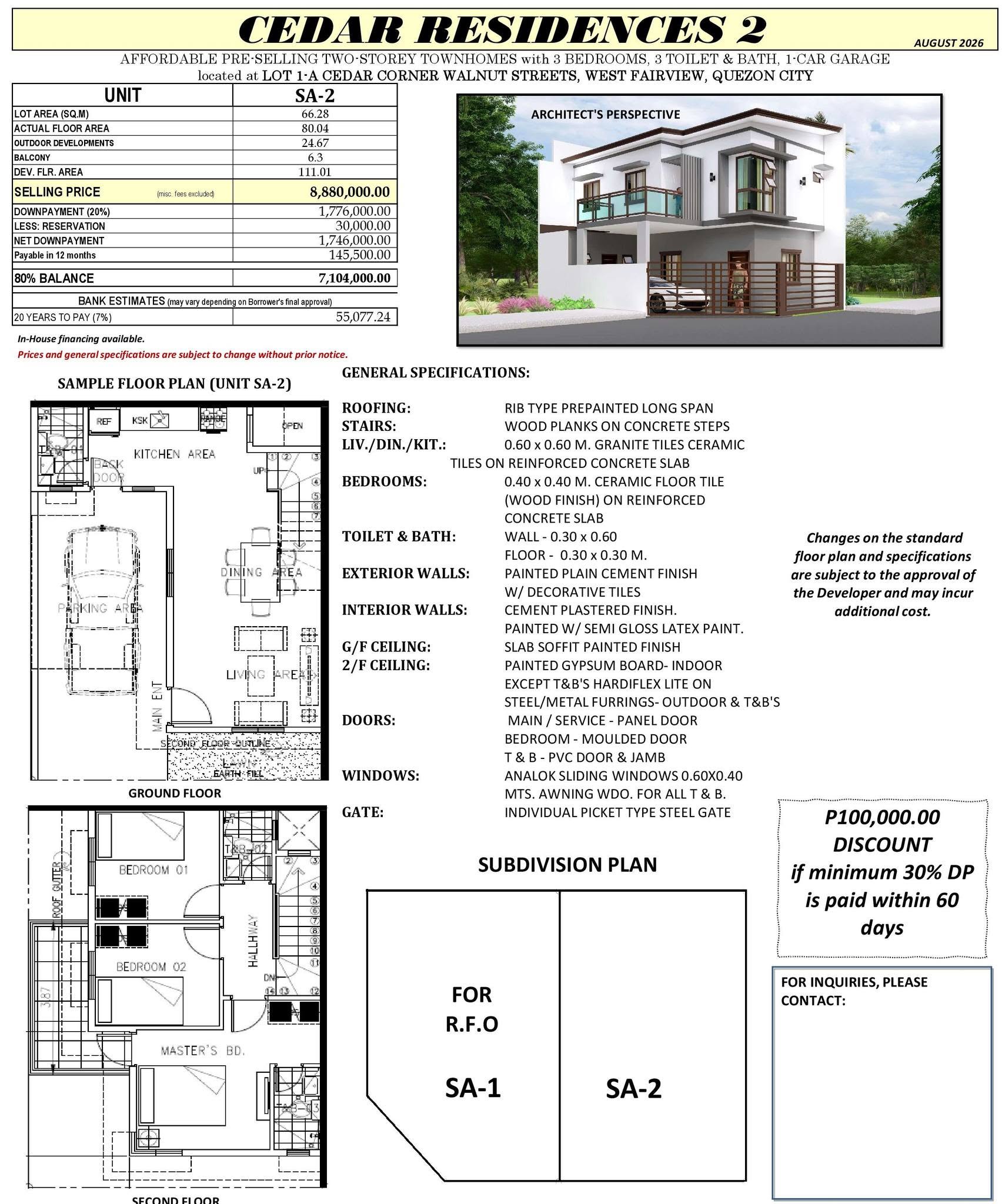 TCI August 2026 Listing - Cedar 2