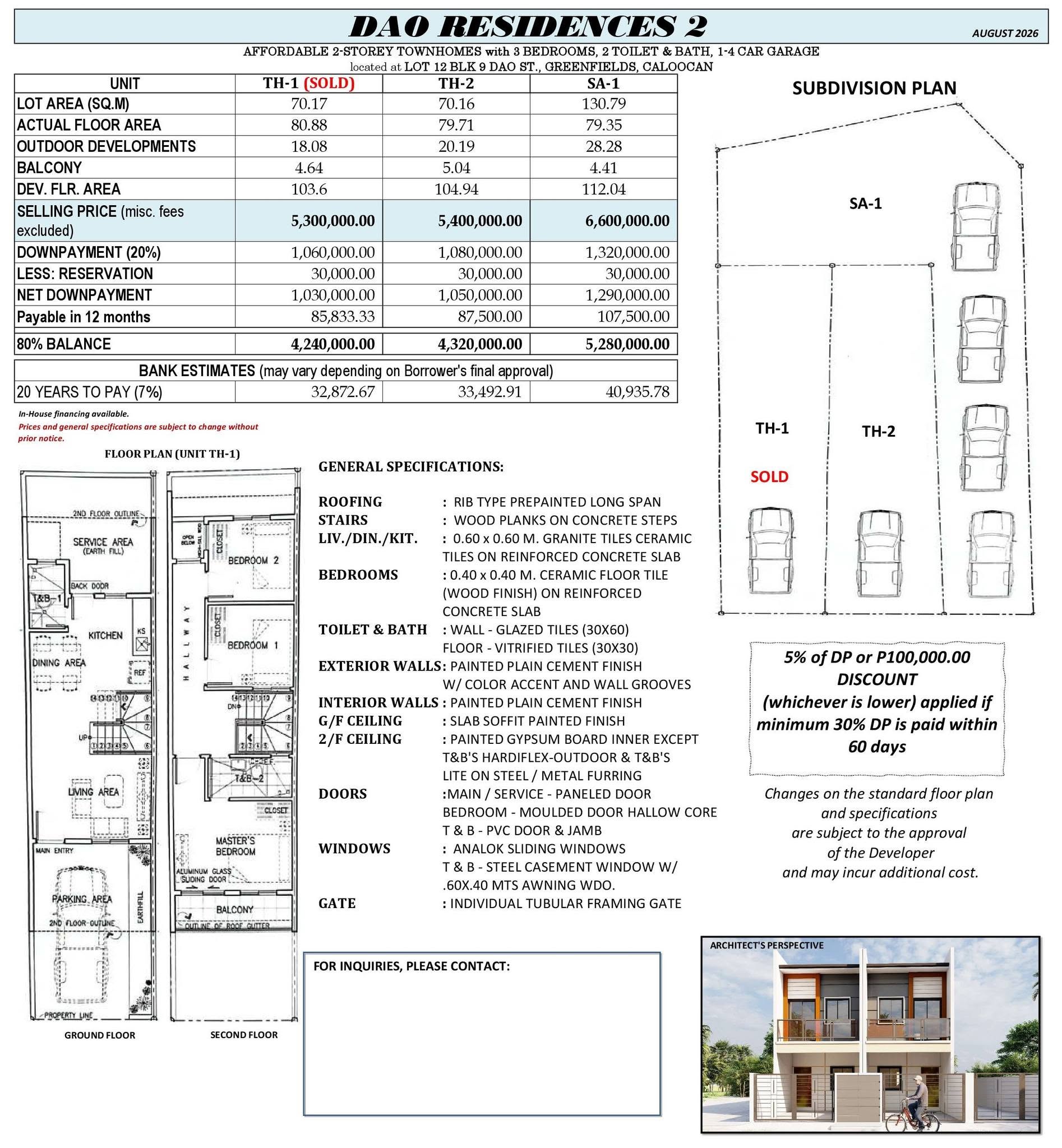 TCI August 2026 Listing - Dao 2