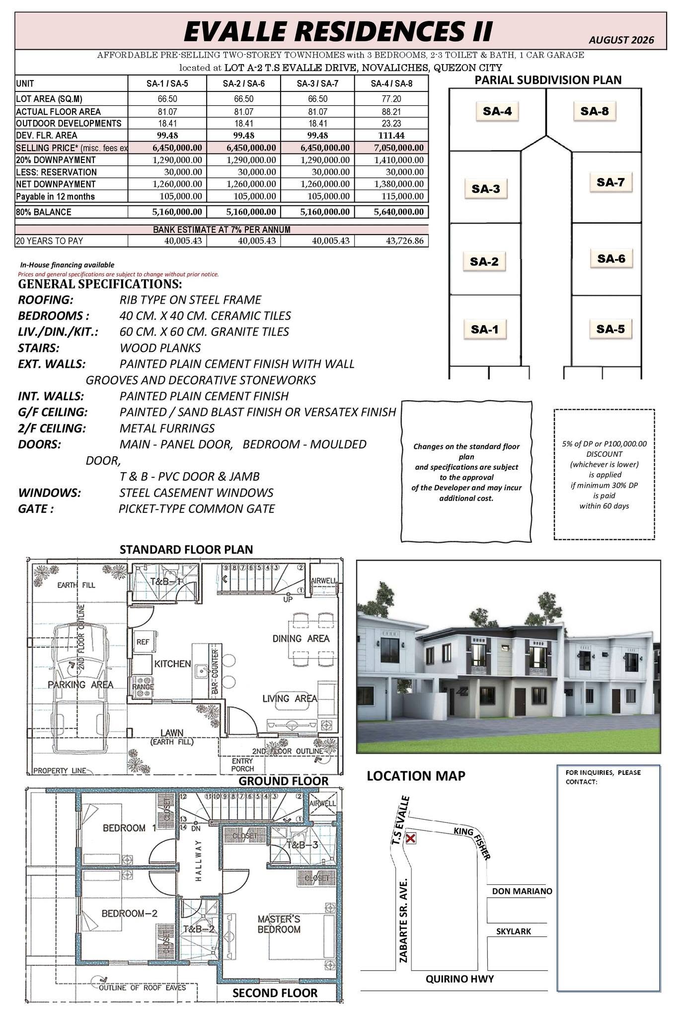 TCI August 2026 Listing - Evalle II
