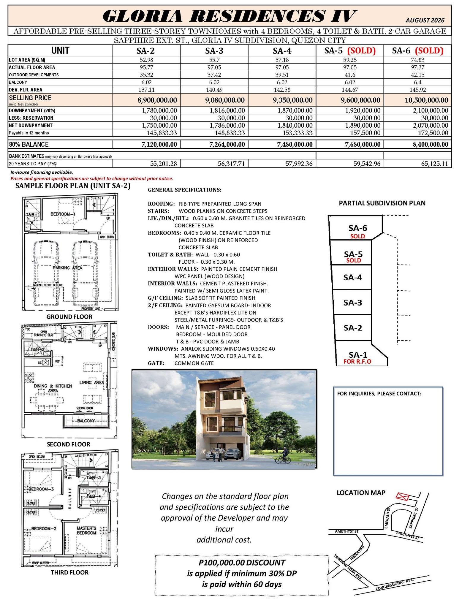 TCI August 2026 Listing - Gloria IV