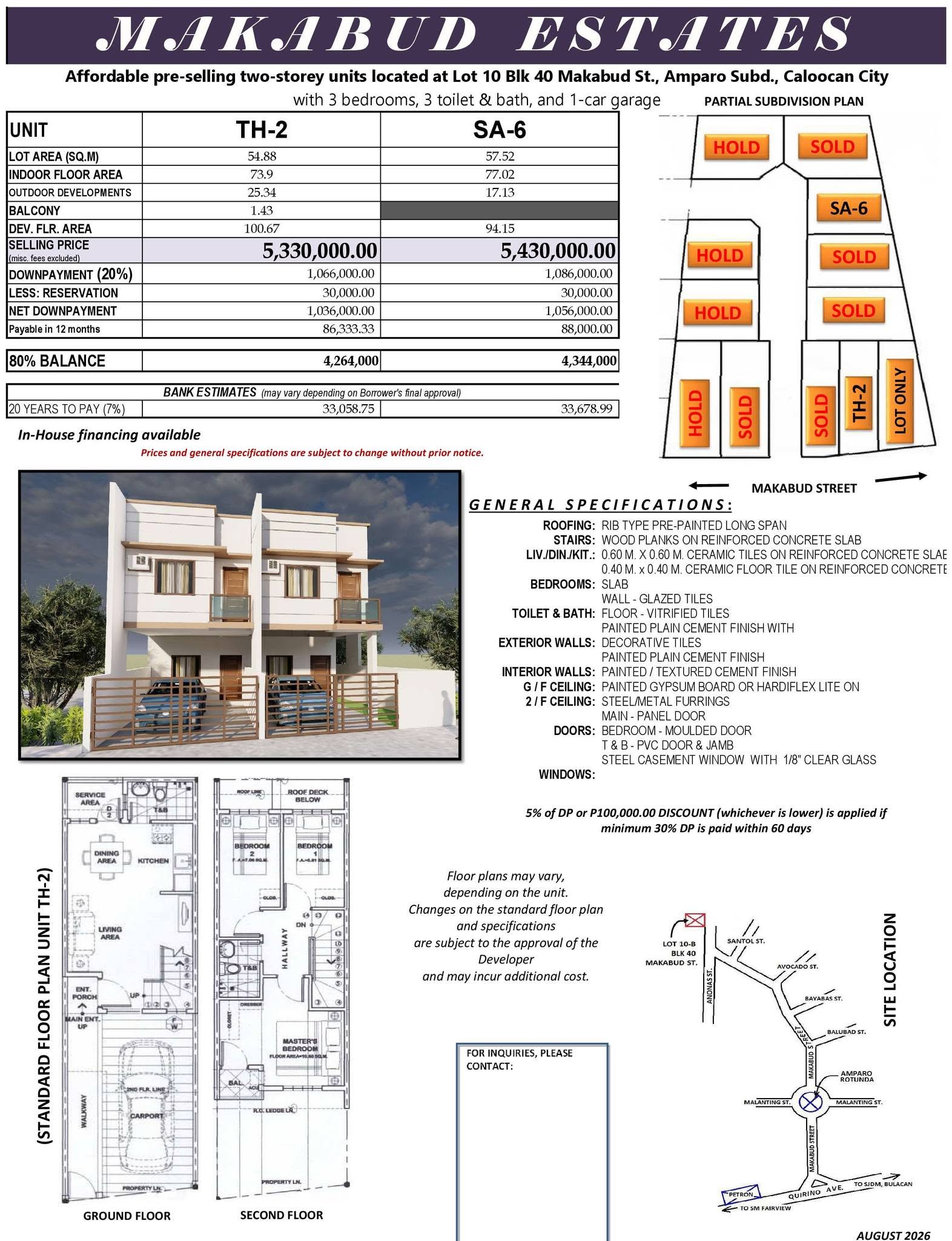 TCI August 2026 Listing - Makabud