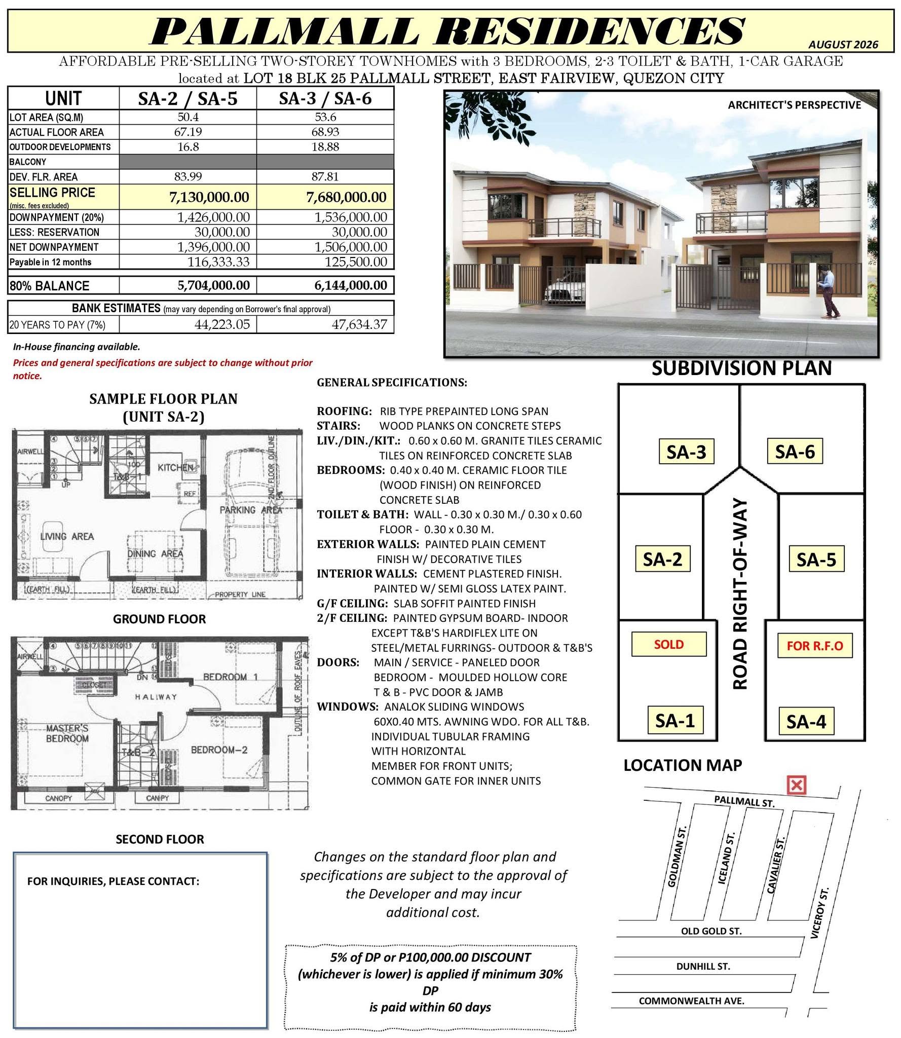 TCI August 2026 Listing - Pallmall