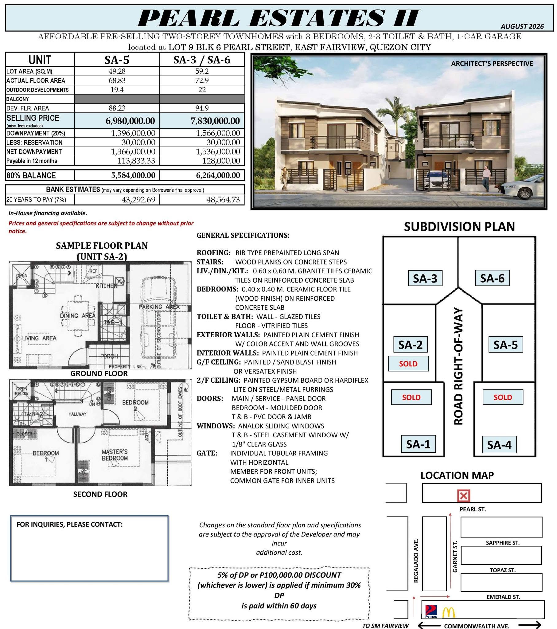 TCI August 2026 Listing - Pearl II