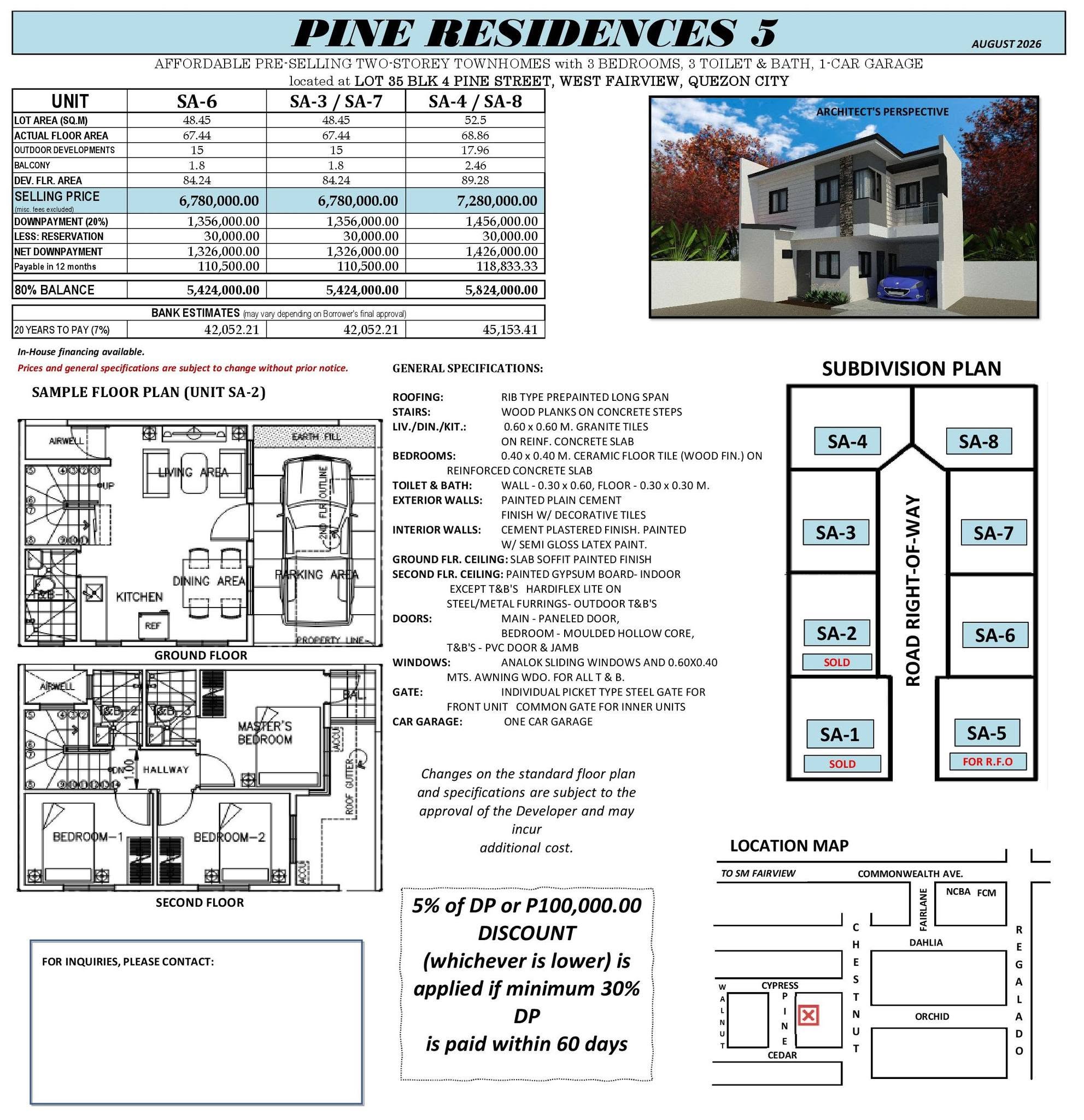 TCI August 2026 Listing - Pine 5