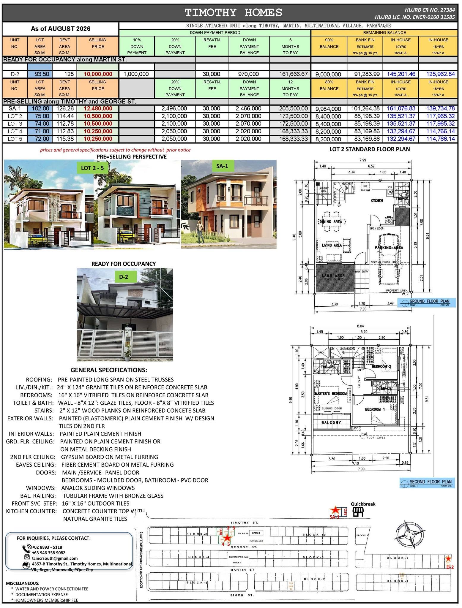 TCI August 2026 Listing - Timothy